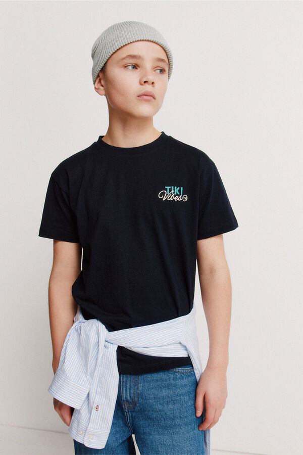 Springfield Kids T-shirt manga curta tiki infantil azul