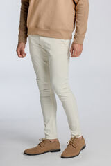 Celopman Chino Básico Skinny Croped   bege