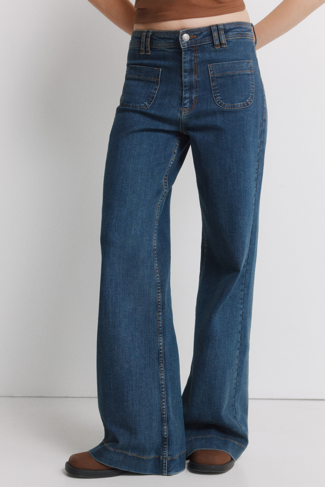 Springfield Jeans super largos de cintura alta