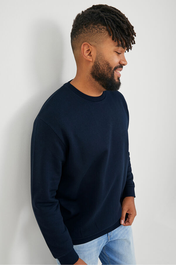 Jack & Jones PLUS Moletom Plus Sweatshirt regular fit azul