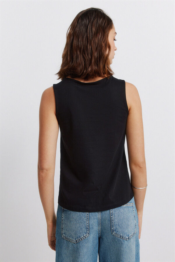 Springfield T-shirt al&ccedil;as plumeti preto