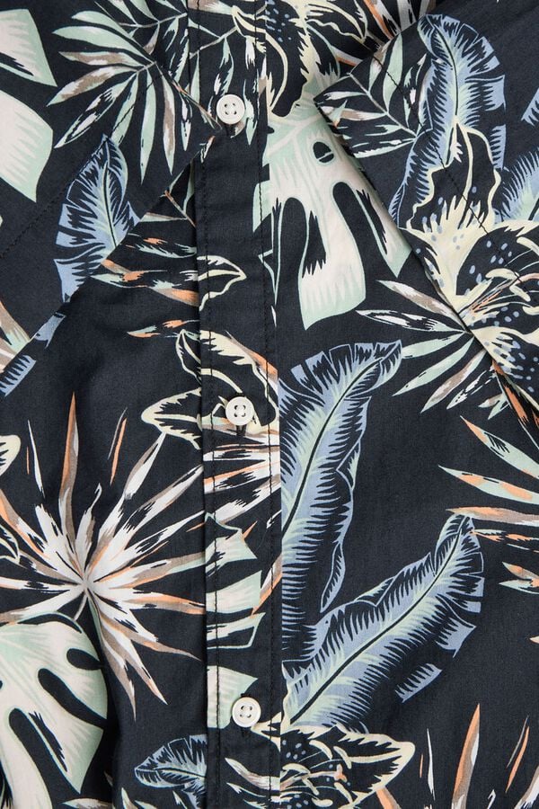 Jack & Jones Camisa regular fit estampada preto