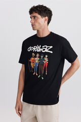 Springfield T-shirt Gorillaz Mountain Group preto
