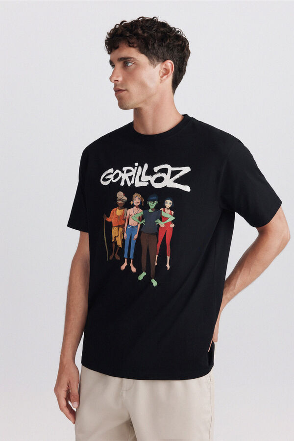 Springfield T-shirt Gorillaz Mountain Group preto