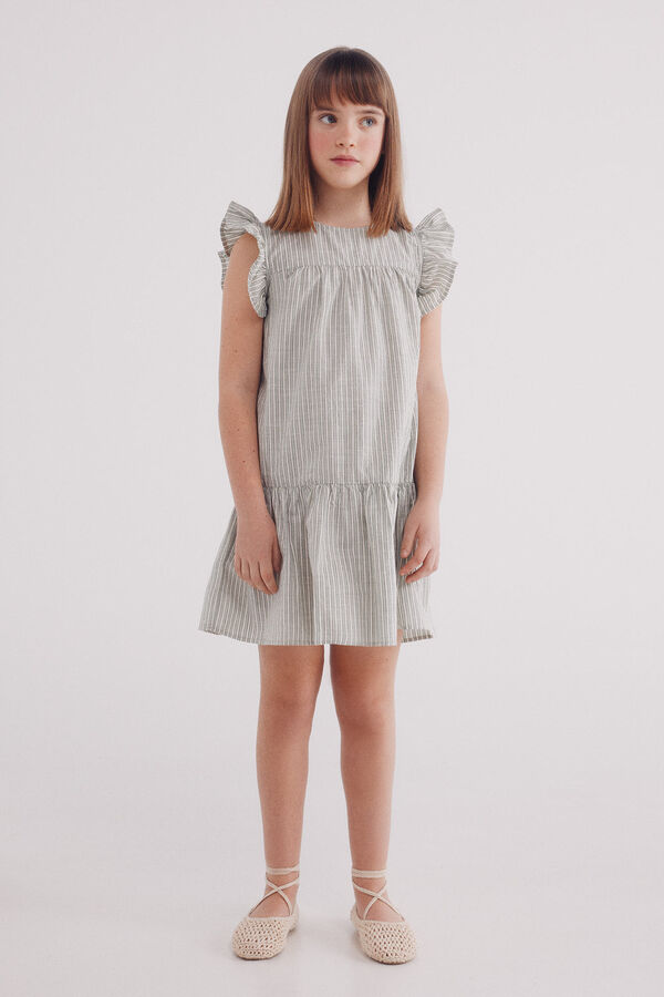 Springfield Kids Vestido riscas menina verde