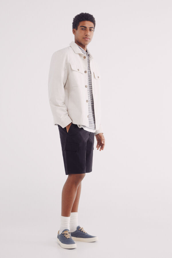 Springfield Comfort fit cargo Bermuda shorts black