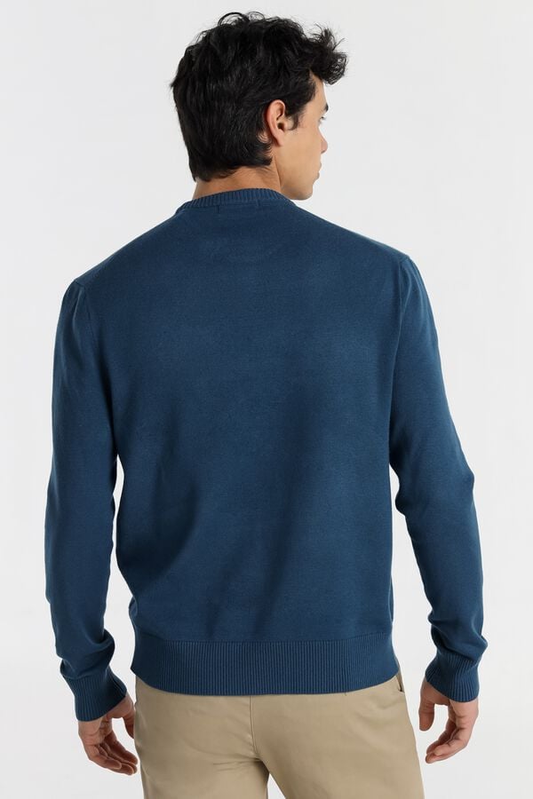 Lois Camisola de gola caixa azul