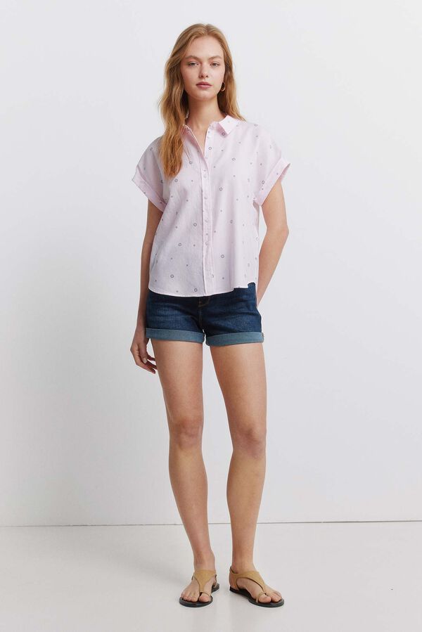 Springfield Camisa b&aacute;sica oxford rosa