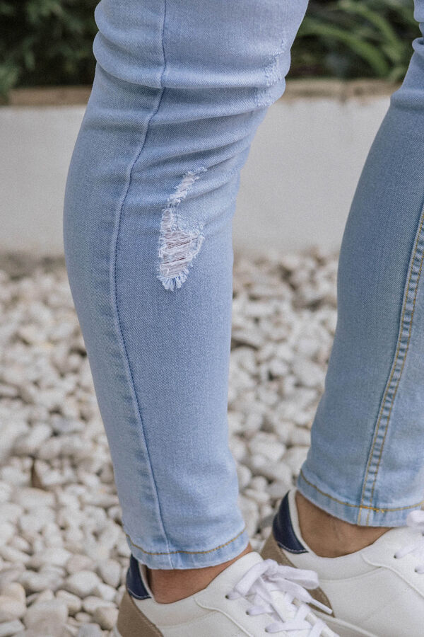 Celopman Jeans Skinny Claro branco