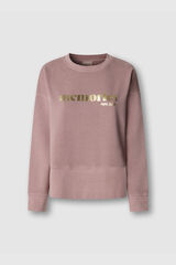 Pepe Jeans Sweatshirt gola redonda logo rosa