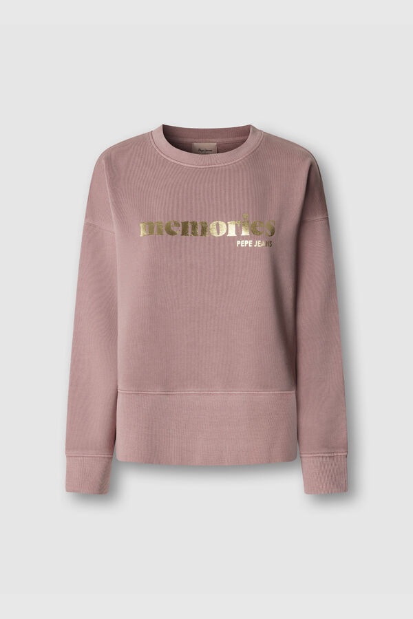Pepe Jeans Sweatshirt gola redonda logo rosa