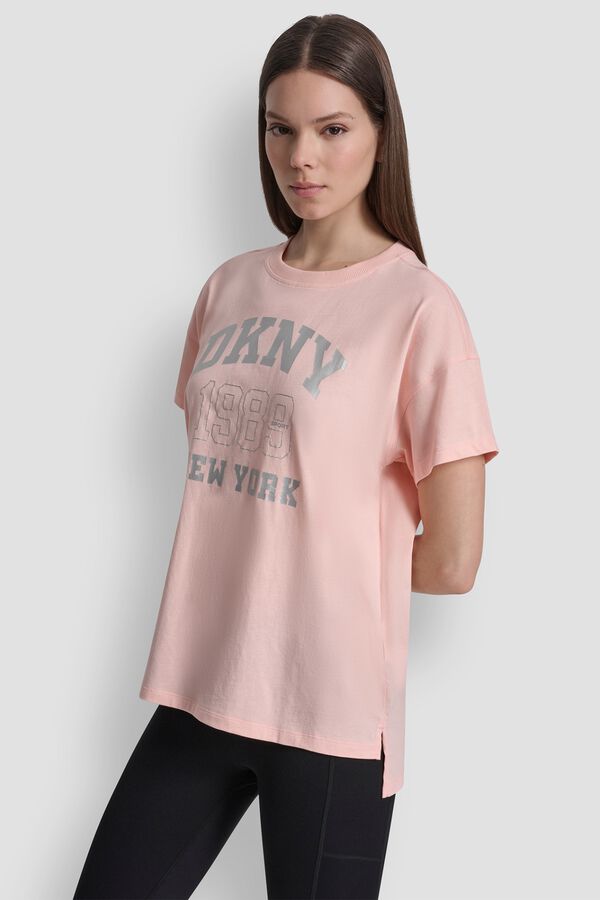 DKNY T-shirt de manga curta rosa