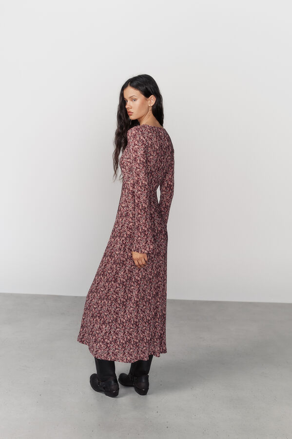 High Spirits Vestido Florin Caqui escuro