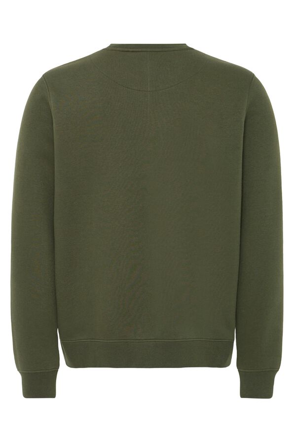 Blend PLUS Sudadera de cuello redondo bordada verde