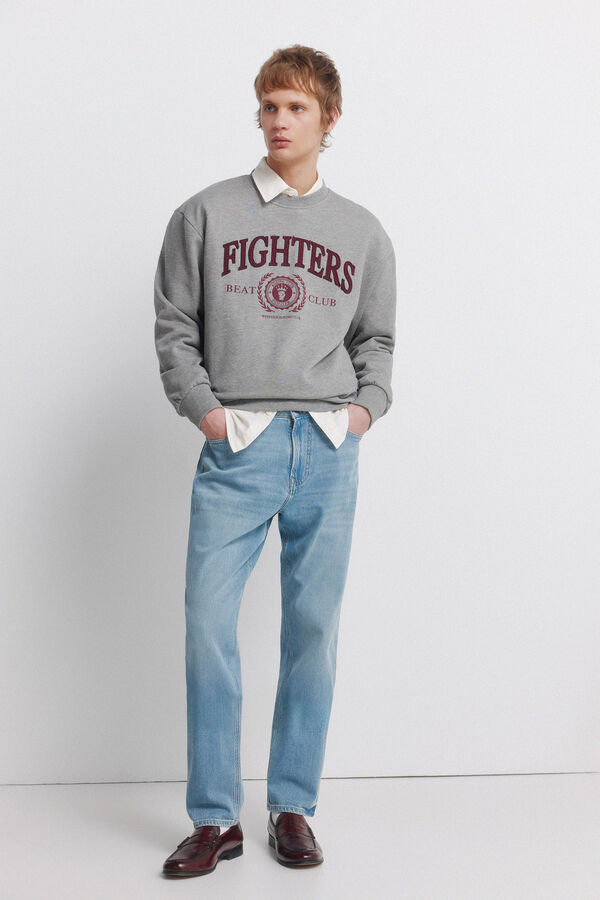 Springfield Jeans de lavagem clara m&eacute;dia regular fit azul