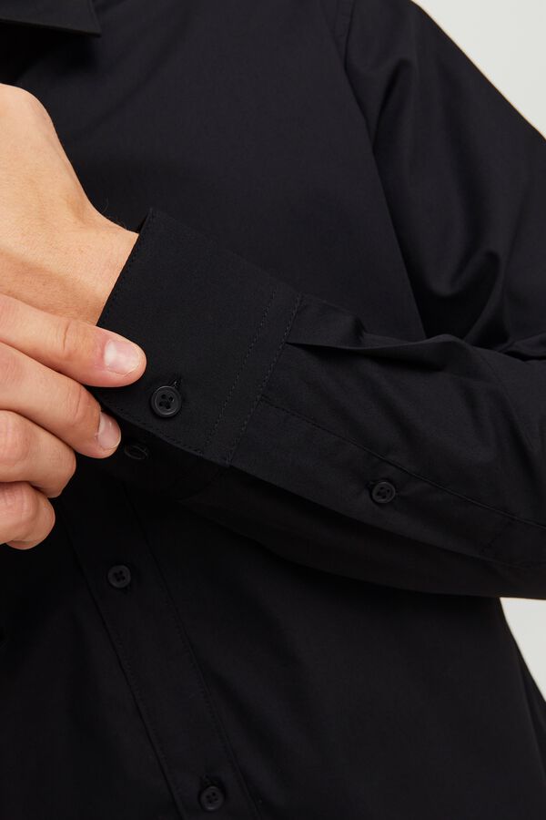 Jack & Jones Camisa slim em popelina preto