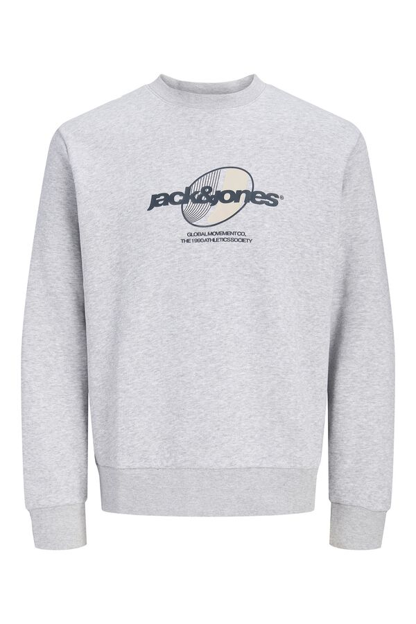 Jack & Jones Sweatshirt relaxed estampada cinzento