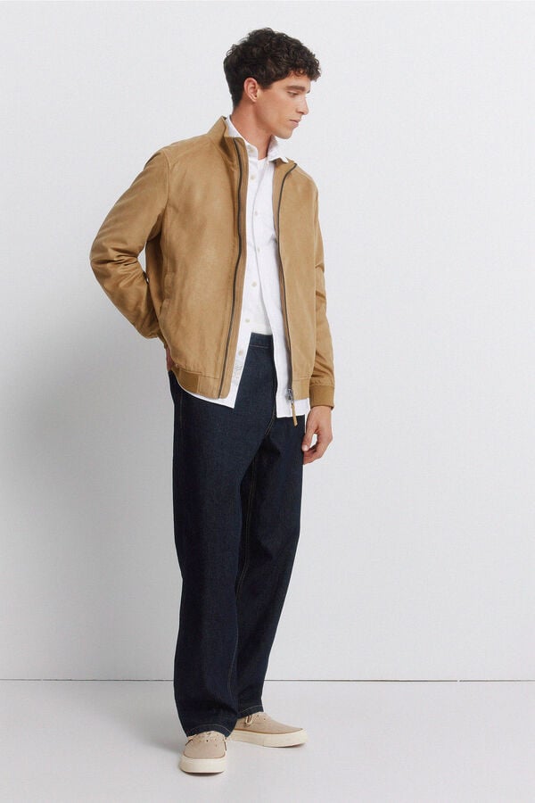 Springfield Blus&atilde;o efeito camur&ccedil;a camel