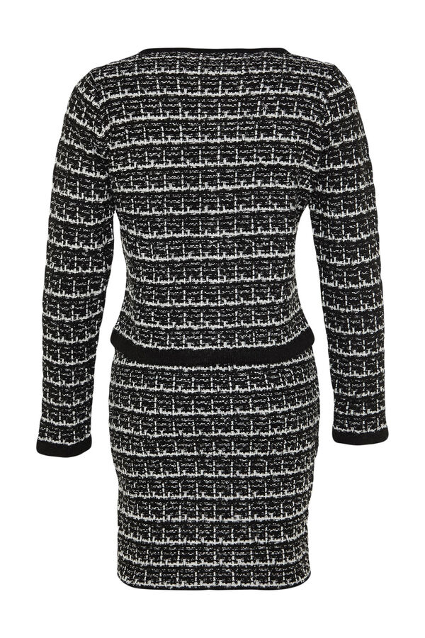 Trendyol Conjunto de casaco de malha e saia midi preto