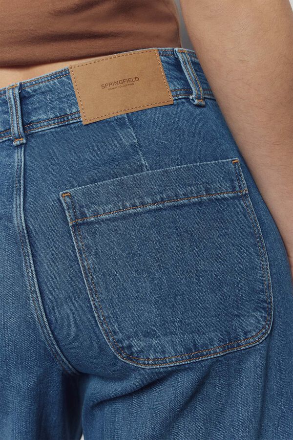 Springfield Jeans Sailor cropped azul