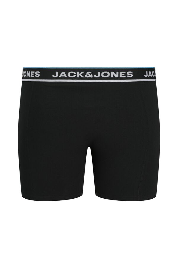 Jack & Jones PLUS Boxer curto em algod&atilde;o preto
