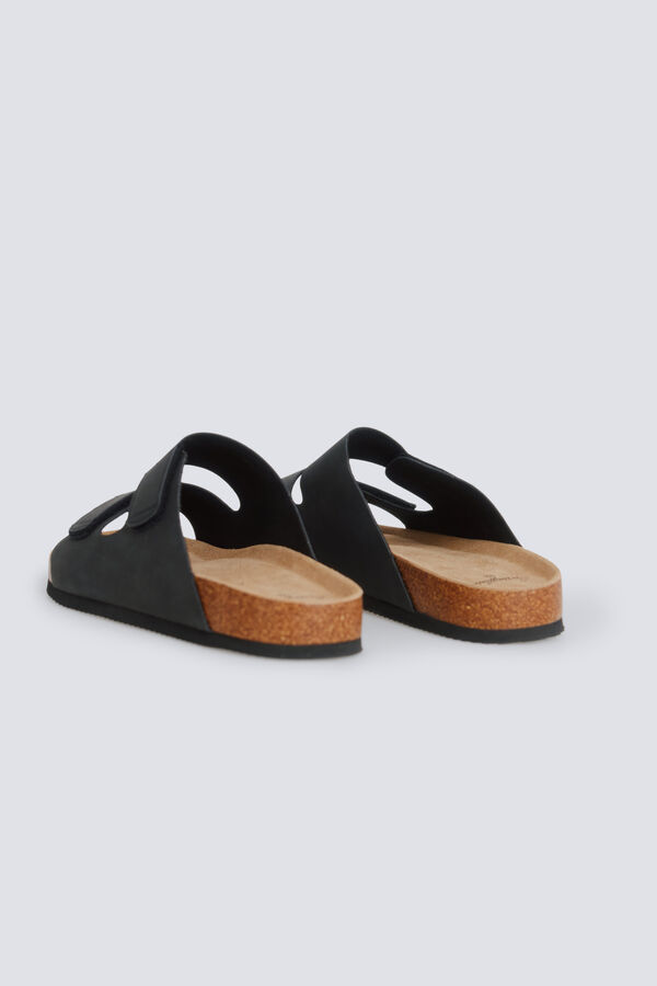 Springfield Sandalia velcro doble tira negro