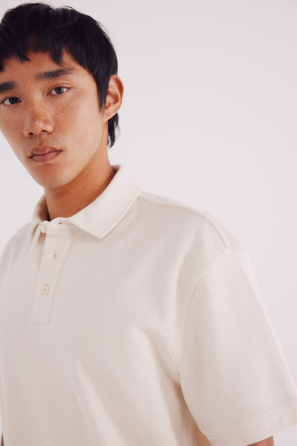 Springfield Polo estructura twill regular fit blanco