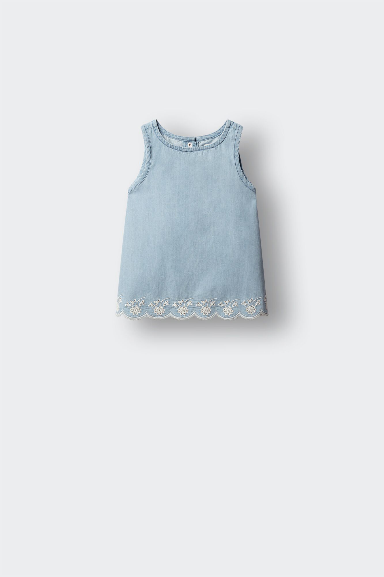 Springfield Kids Blusa denim ligero troquelado ni&ntilde;a