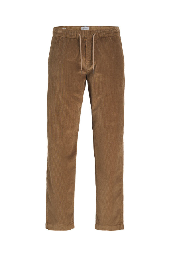 Jack & Jones Calça jogger de veludo cotelê cru
