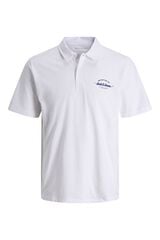 Jack & Jones Polo regular fit em algod&atilde;o branco