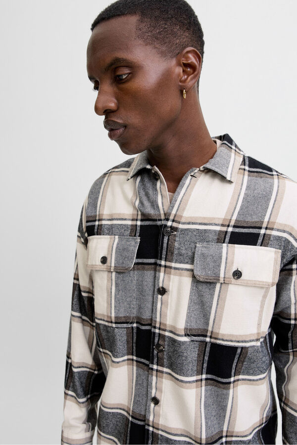 Jack & Jones Sobrecamisa xadrez cinzento