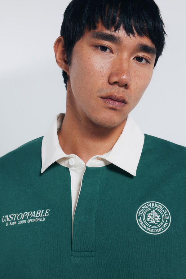 Springfield Rugby neck sweatshirt green