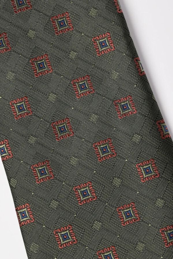 JVZ Gravata estampada verde