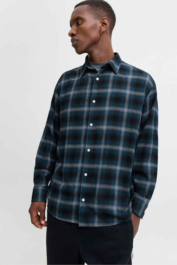 Jack & Jones Camisa xadrez azul