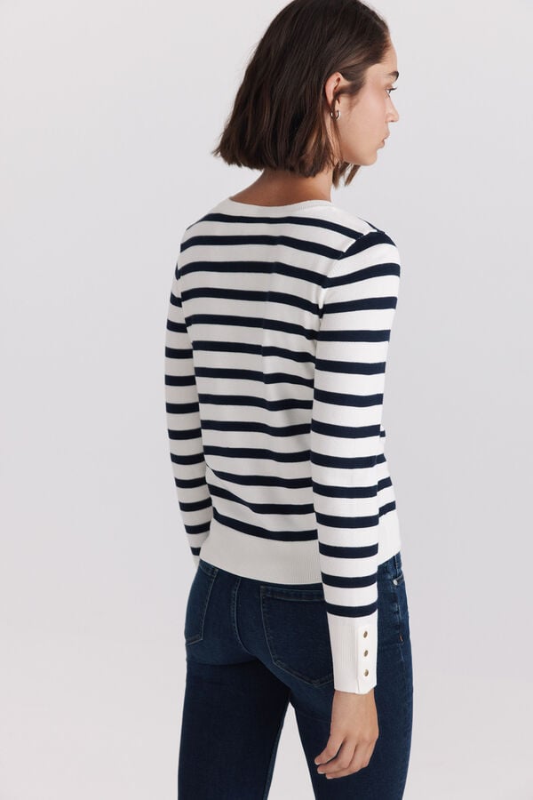 Springfield Camisola b&aacute;sica fina com bot&otilde;es cinzento