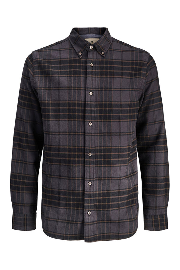 Jack & Jones PLUS Camisa xadrez cl&aacute;ssica preto