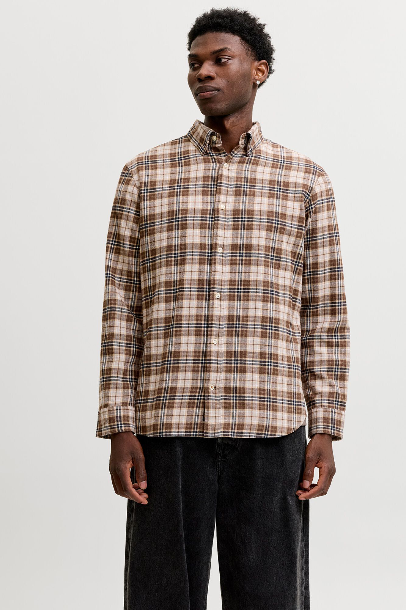 Jack & Jones Camisa de flanela 100% algod&atilde;o