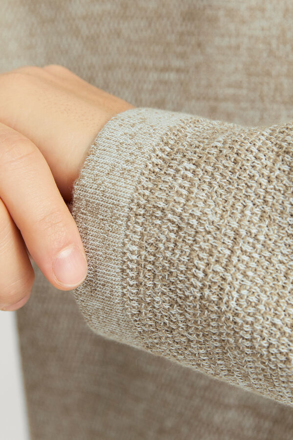 Jack & Jones Camisola de malha manga comprida folgada cinzento