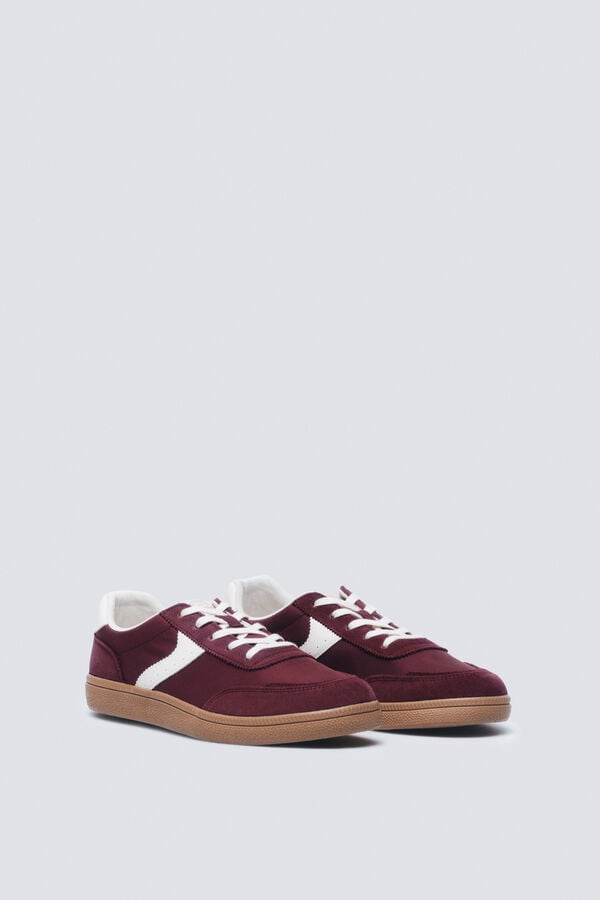Springfield Zapatilla estilo retro burdeos