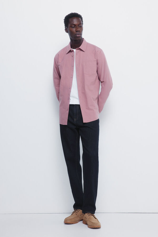 Springfield Camisa Oxford colorida rosa