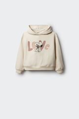 Springfield Kids Sudadera con capucha snoopy niña. blanco