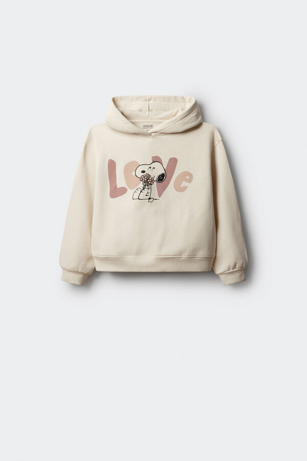 Springfield Kids Sudadera con capucha snoopy niña. blanco
