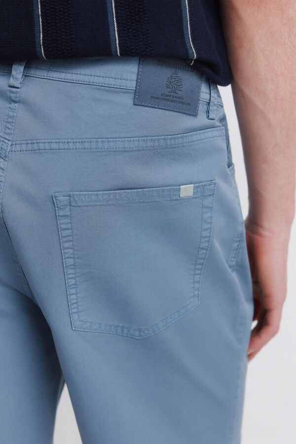 Springfield Bermudas leve 5 bolsos lavagem regular fit azul