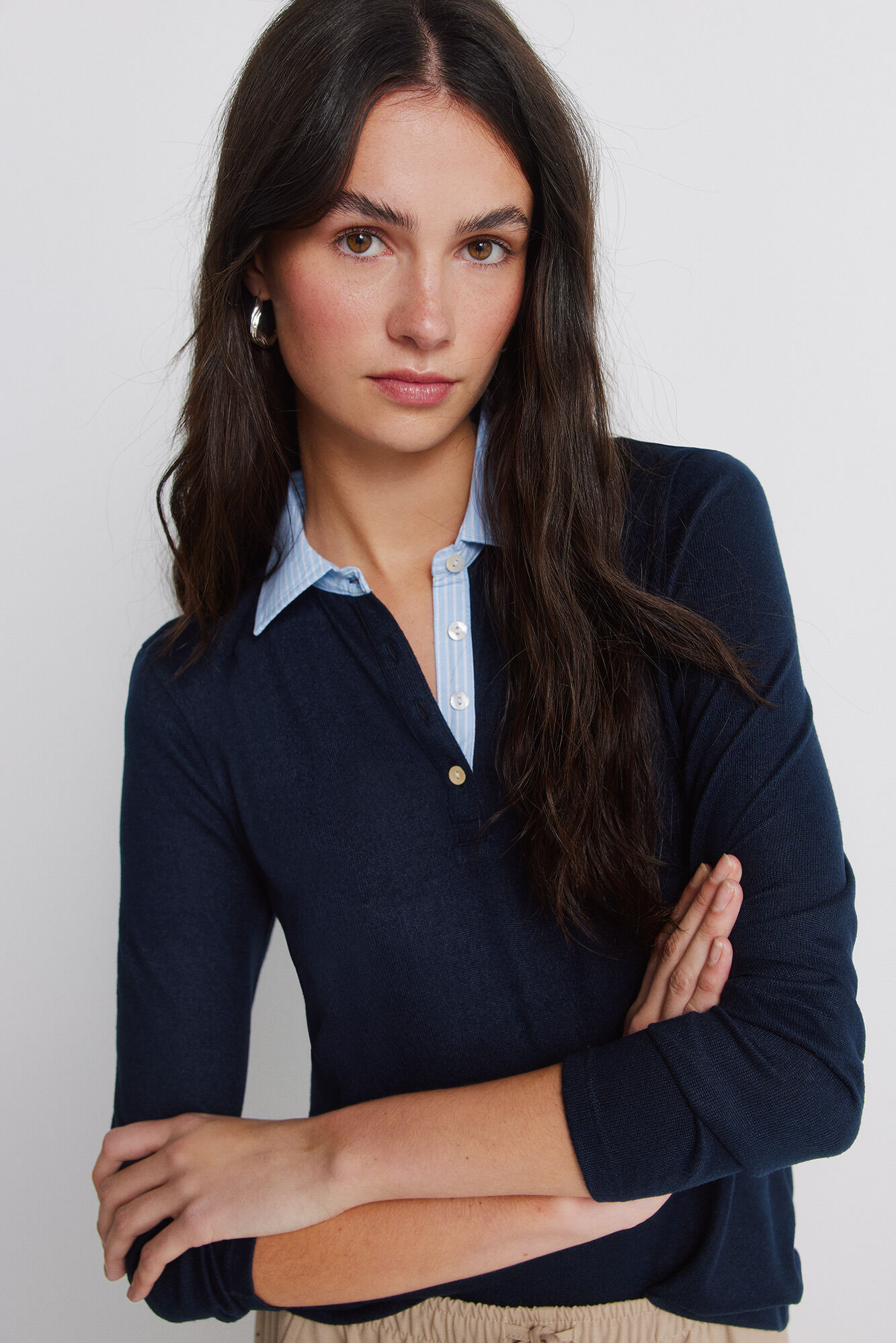 Springfield Polo punto manga larga bimateria