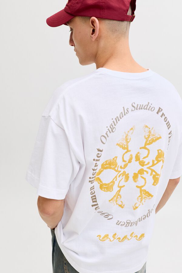 Jack & Jones T-shirt loose em algod&atilde;o branco