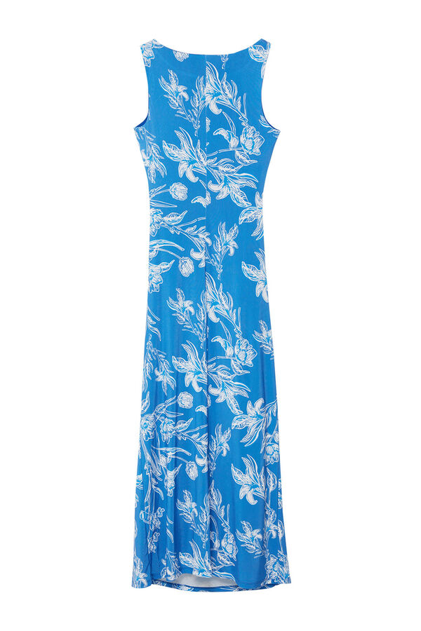 Trendyol Vestido maxi com franzido azul