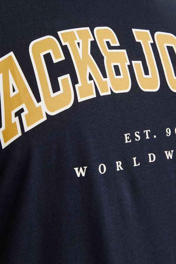 Jack & Jones PLUS T-shirt relaxed manga curta azul