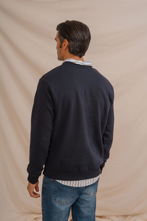 Celopman Sweatshirt com bordado frontal azul