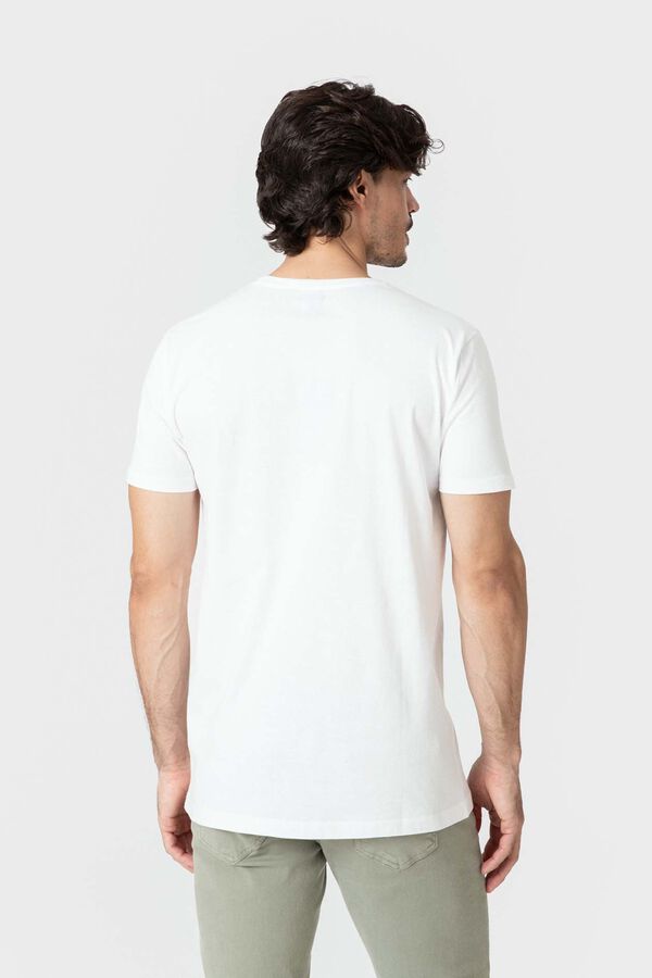 Celopman T-shirt b&aacute;sica lisa de manga curta branco