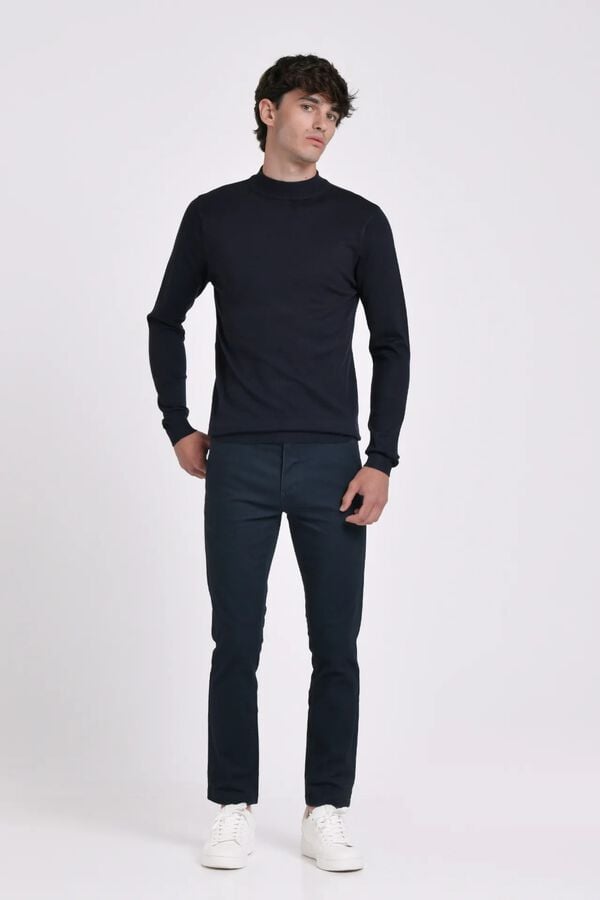 JVZ Camisola de gola Perkins azul